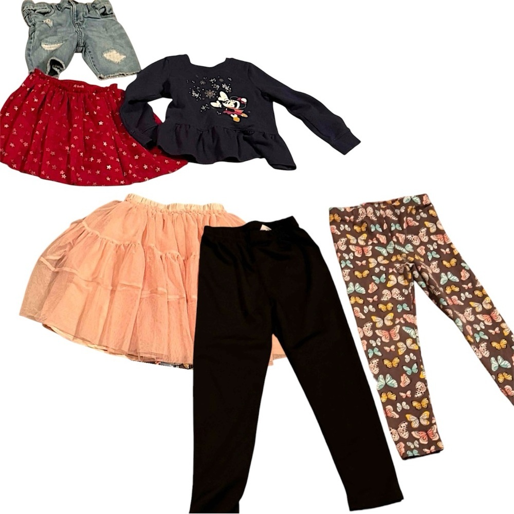 6pc Bundle Lot Size 5 Girls 1 Shorts 1 Sweater 2 Skirts 2 Pants